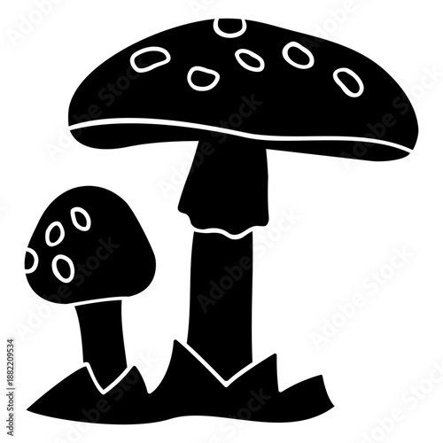 Mushrooms nature cut out