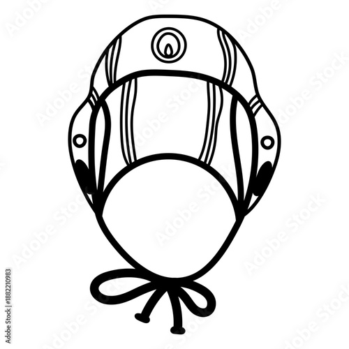 Waterpolo helmet up front stroke