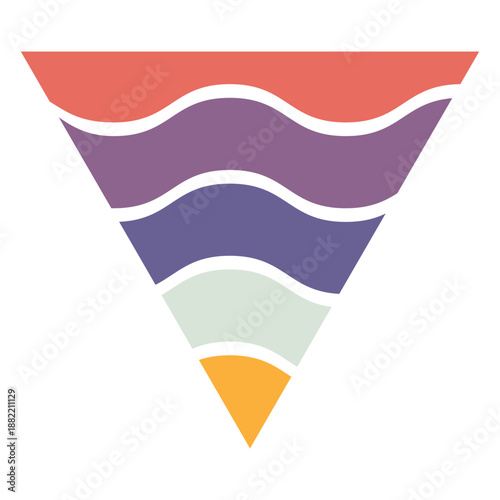 Upside down triangle retro sunset