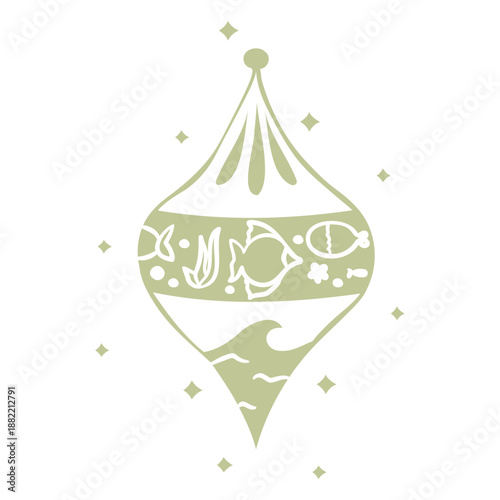 Simple cut out christmas tree decorative item