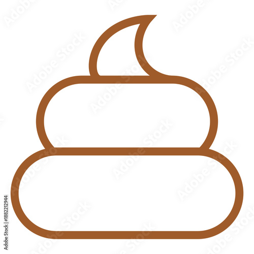 Simple geometric poop stroke