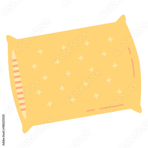 Yellow pillow sleeping