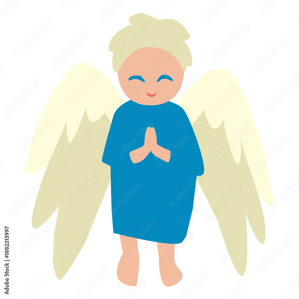 Fototapeta premium Praying angel flat