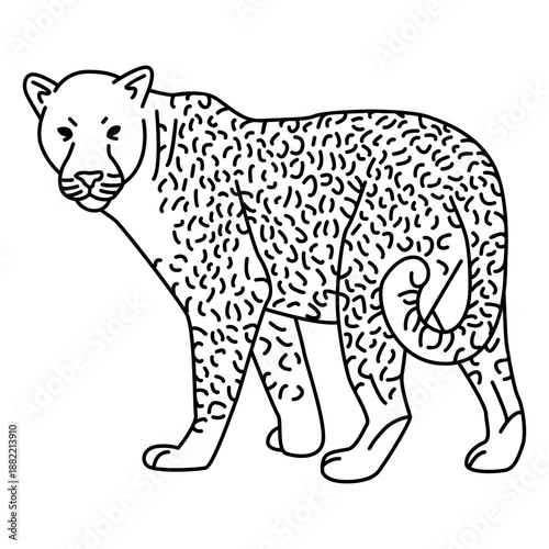 Leopard walking stroke