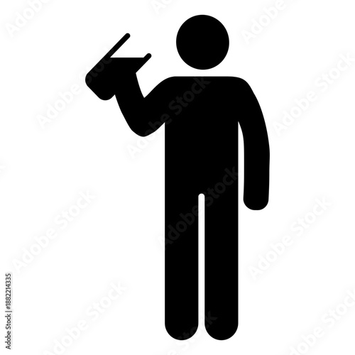 Figure drinking cut out