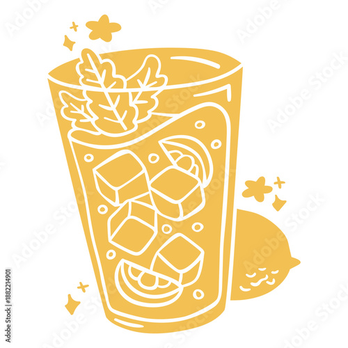 Mojito drink cut out