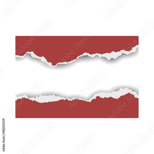 Wallpaper Mural Ripped Paper Edges Isolated with Clipping Path on Background Torontodigital.ca