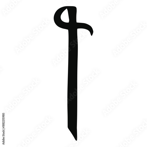 Straight pointy sword silhouette