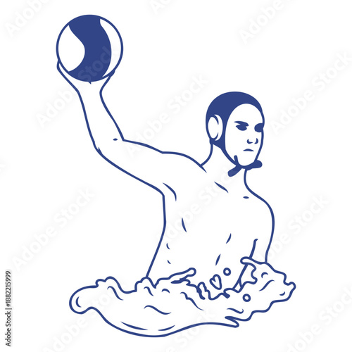 Waterpolo sport male player