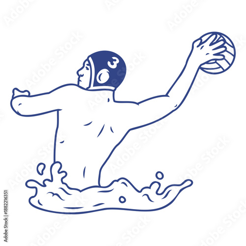 Waterpolo sport man player