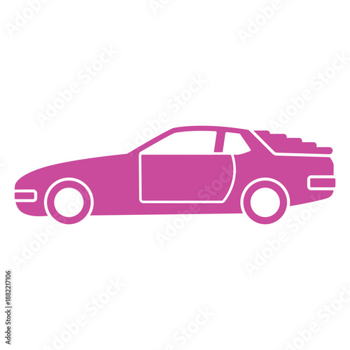 Old convertible car cut out