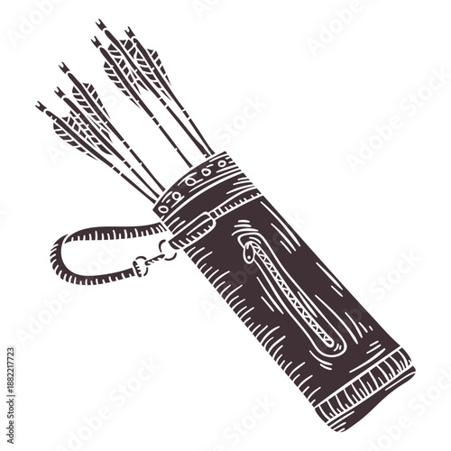 Arrow container quiver cut out