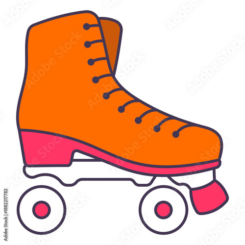 Roller skates color stroke