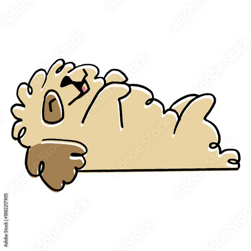 Fluffy dog animal doodle