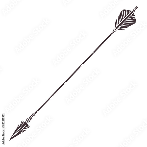 Broad head and fletching arrow