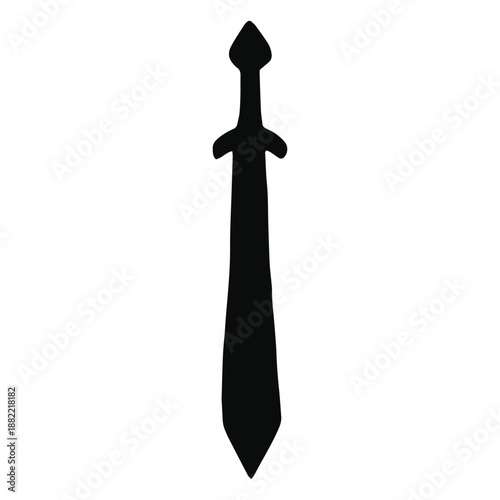 Wide straight sword silhouette
