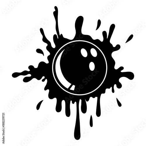 Bowling ball ink stain