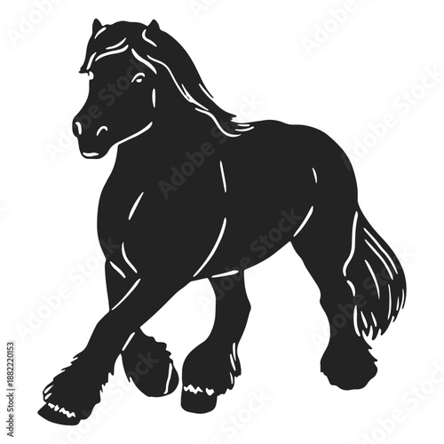 Pony galloping cut out