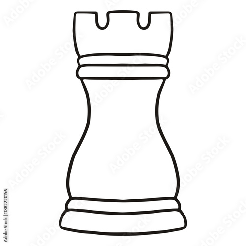 Rook simple chess piece stroke