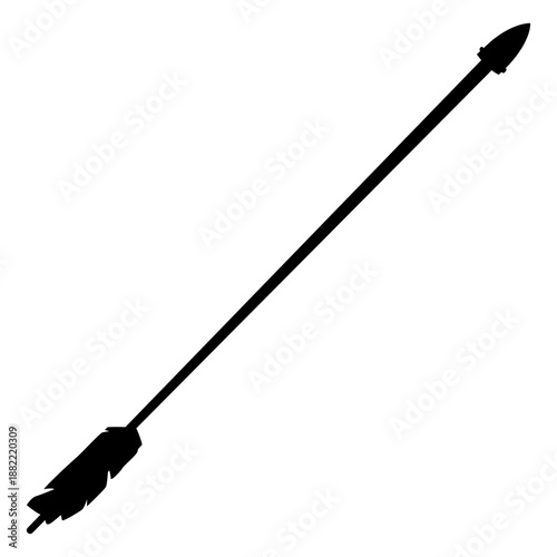 Archery weapon arrow silhouette