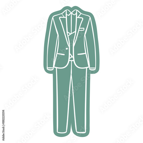 Wedding suit for groom cut out