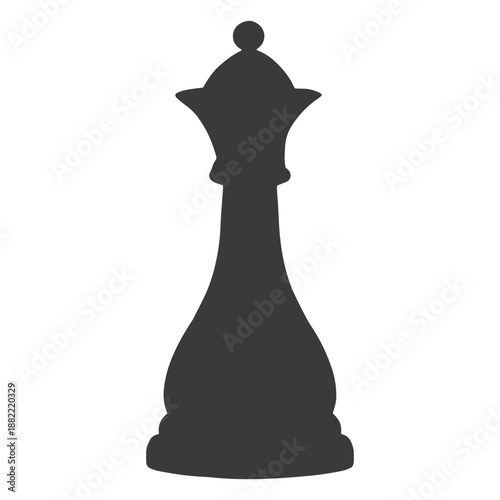 Queen chess piece simple silhouette