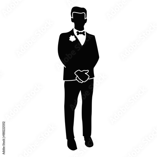 Elegant boy in prom party