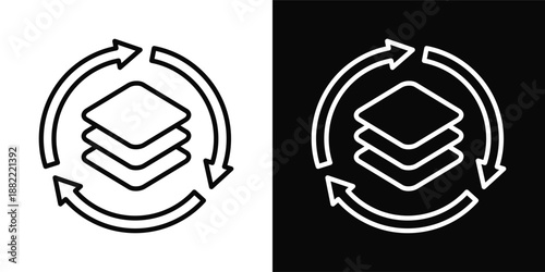 Revamp Icon White And Black Background Style