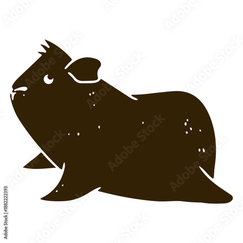 Hairless guinea pig cut out