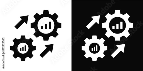 Transition Icon White And Black Background Style