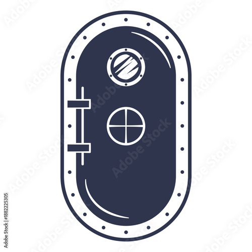 Submarine door cut out