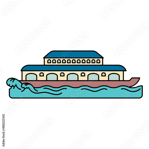 Paddle steamer side water boat transport
