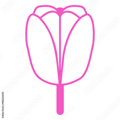 Botanic nature tulip icon