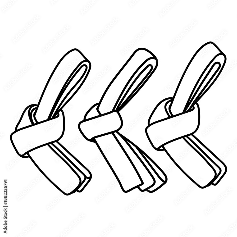 Fototapeta premium Multiple karate belts