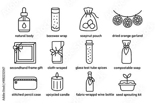 Waste icon zero gift chocolate vector glass dried orange wrap bar pouch