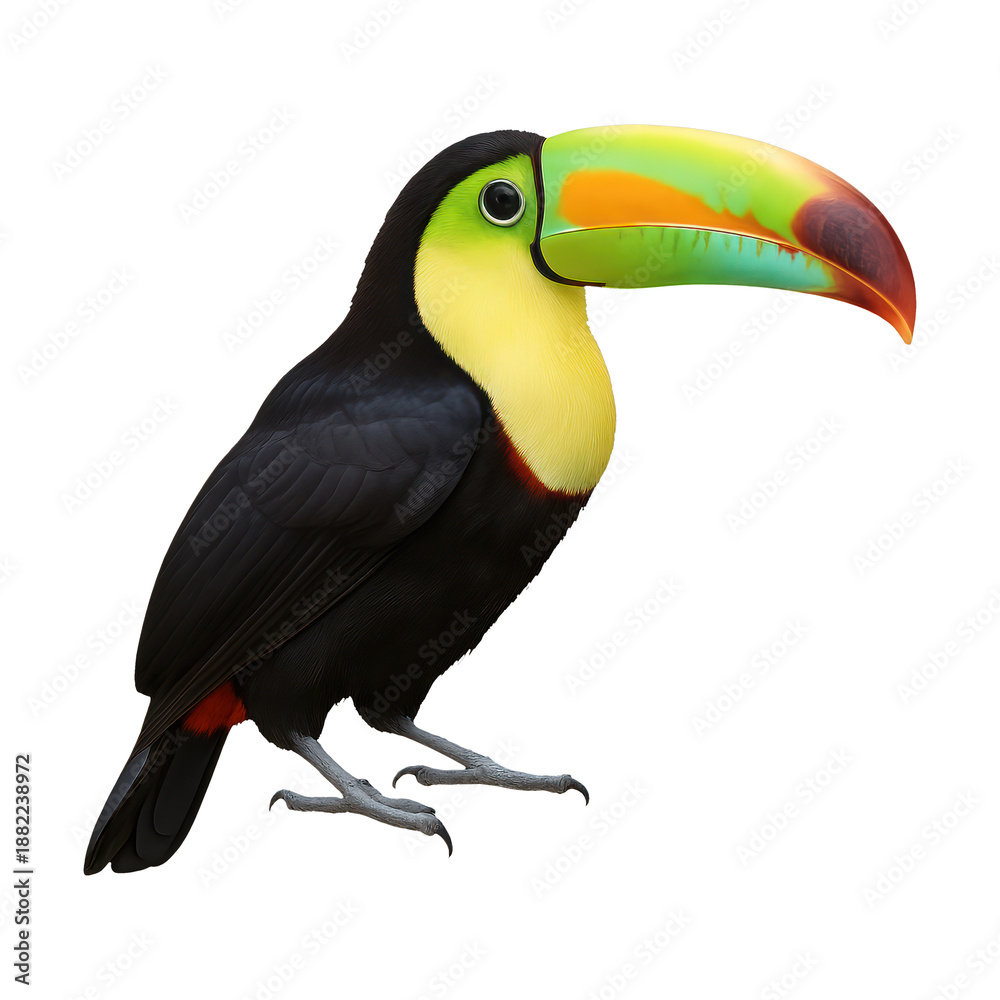 Fototapeta premium PNG Colorful toucan bird illustration