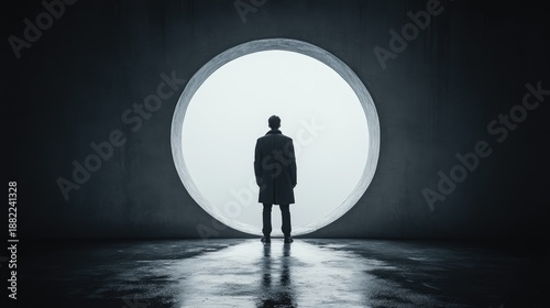 Silhouette facing target symbolizing internet slander and reputation damage