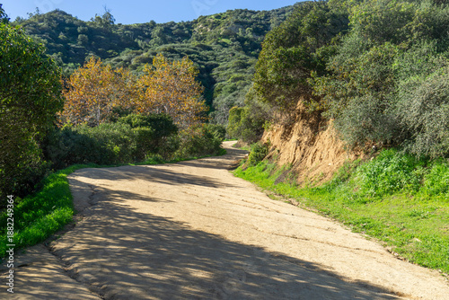 Foto One of the hiking trails at Griffith Park, leading up to the observatory