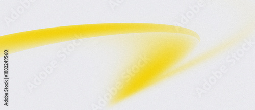 Abstract Yellow Flowing Lines on Textured White Background