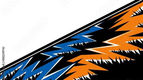 Abstract diagonal pattern with vibrant colors and sharp edges, creating a dynamic visual effect