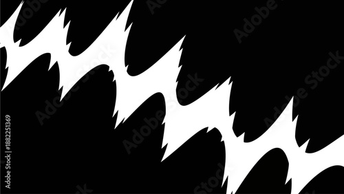 A minimalist illustration of stylized waves or shapes in white on a black background, viewed from a straightforward perspective, referencing the concept 'steven (383).ai'