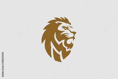 Elegant lion logo representing leadership, authority, confidence, and prestige.