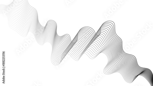 Abstract backdrop with grey wave gradient lines
