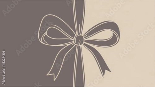 Gray bow tie icon in hand drawn style