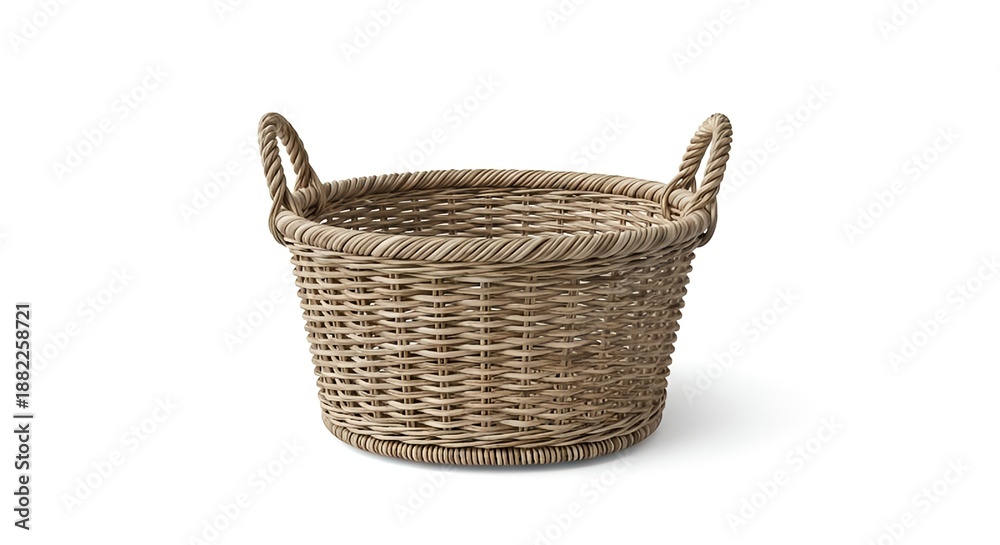 Obraz premium empty wicker basket