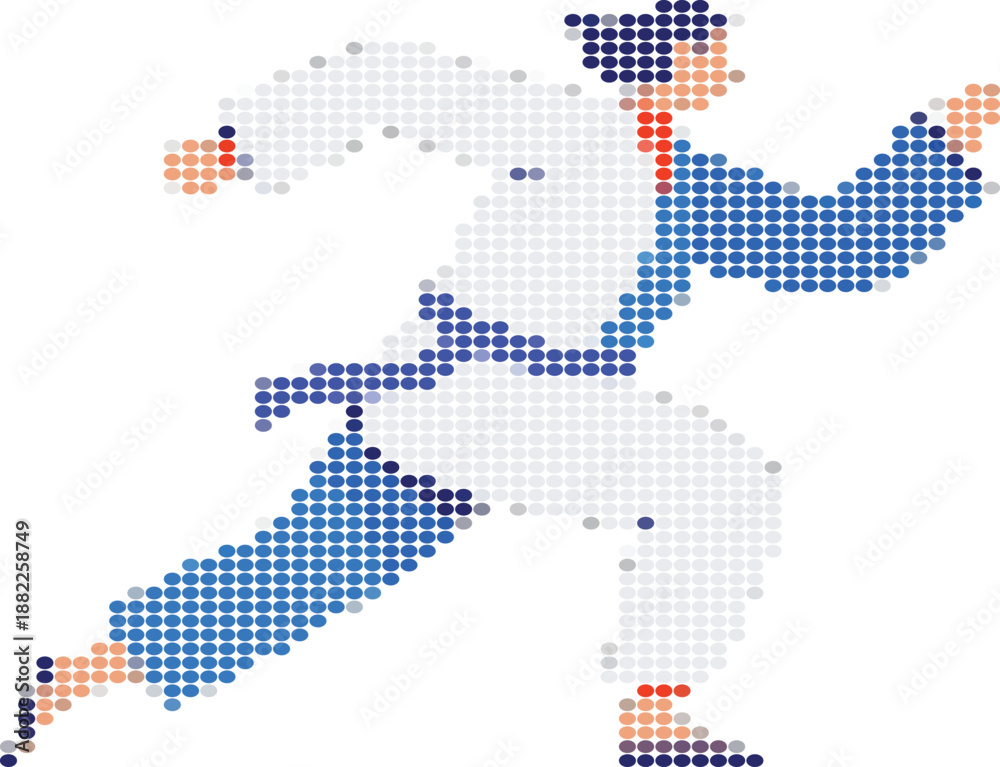 Fototapeta premium Simple Running Person Design