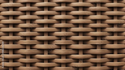 Close-up Of Brown Woven Patio Furniture Texture