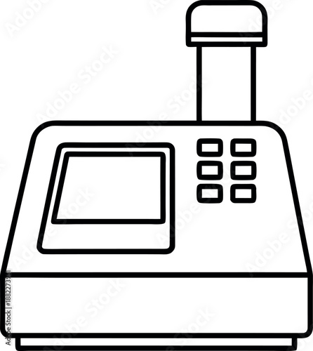 Spectrophotometer Icon with Display and Buttons for Scientific Laboratory Use