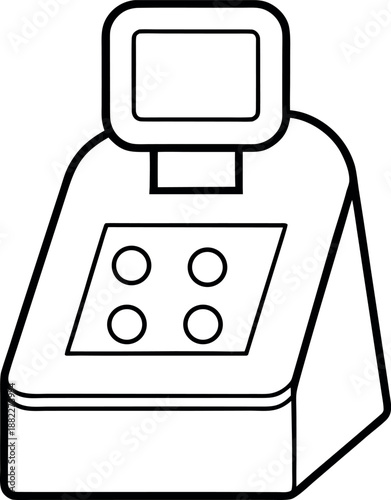 Spectrophotometer Icon for Laboratory Equipment and Scientific Analysis