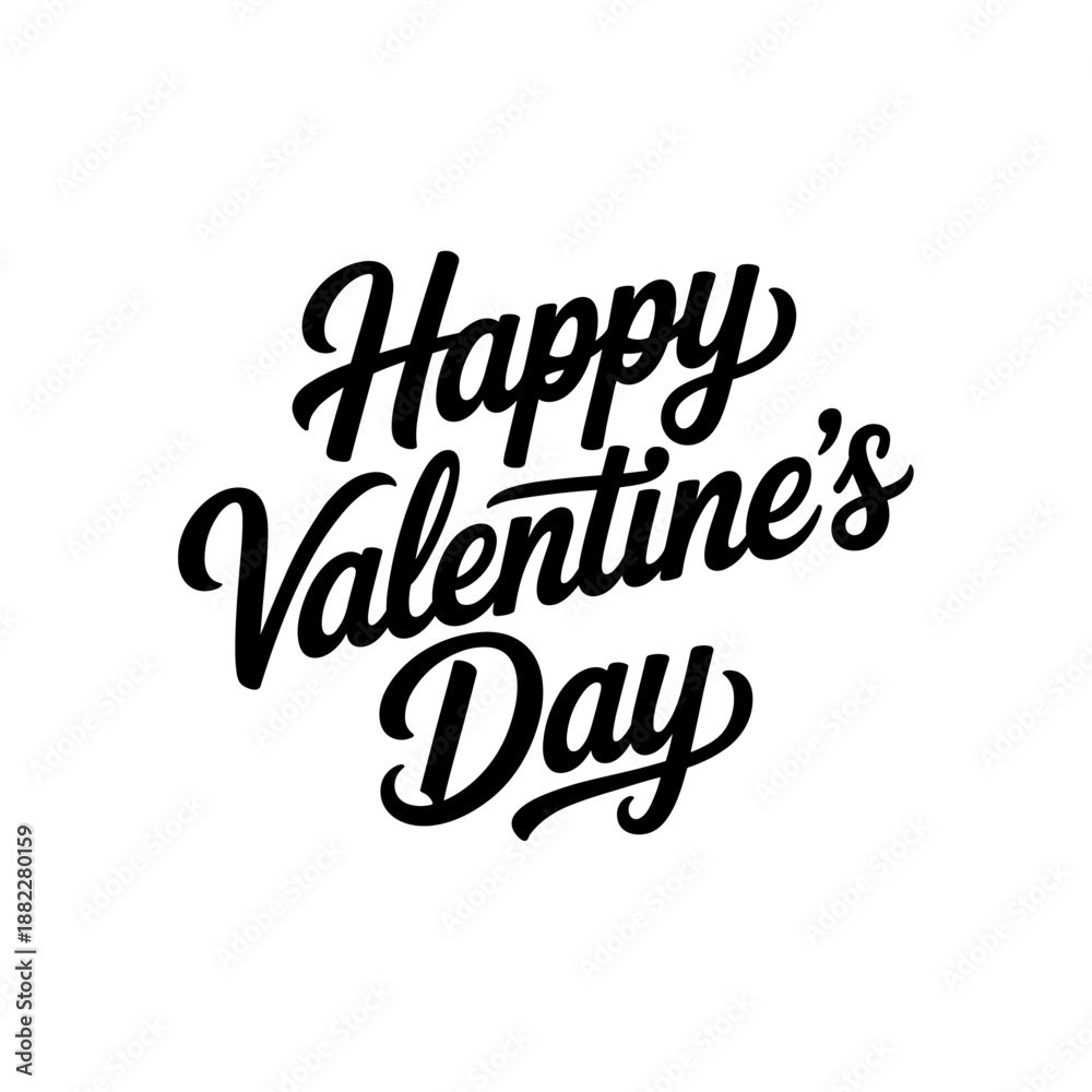 Obraz premium Happy Valentine's Day lettering card. Valentine pink and red quotes round badge. Groovy retro vintage hippie 70s 80s aesthetic message. Cute love hearts concept text shirt design and print vector.